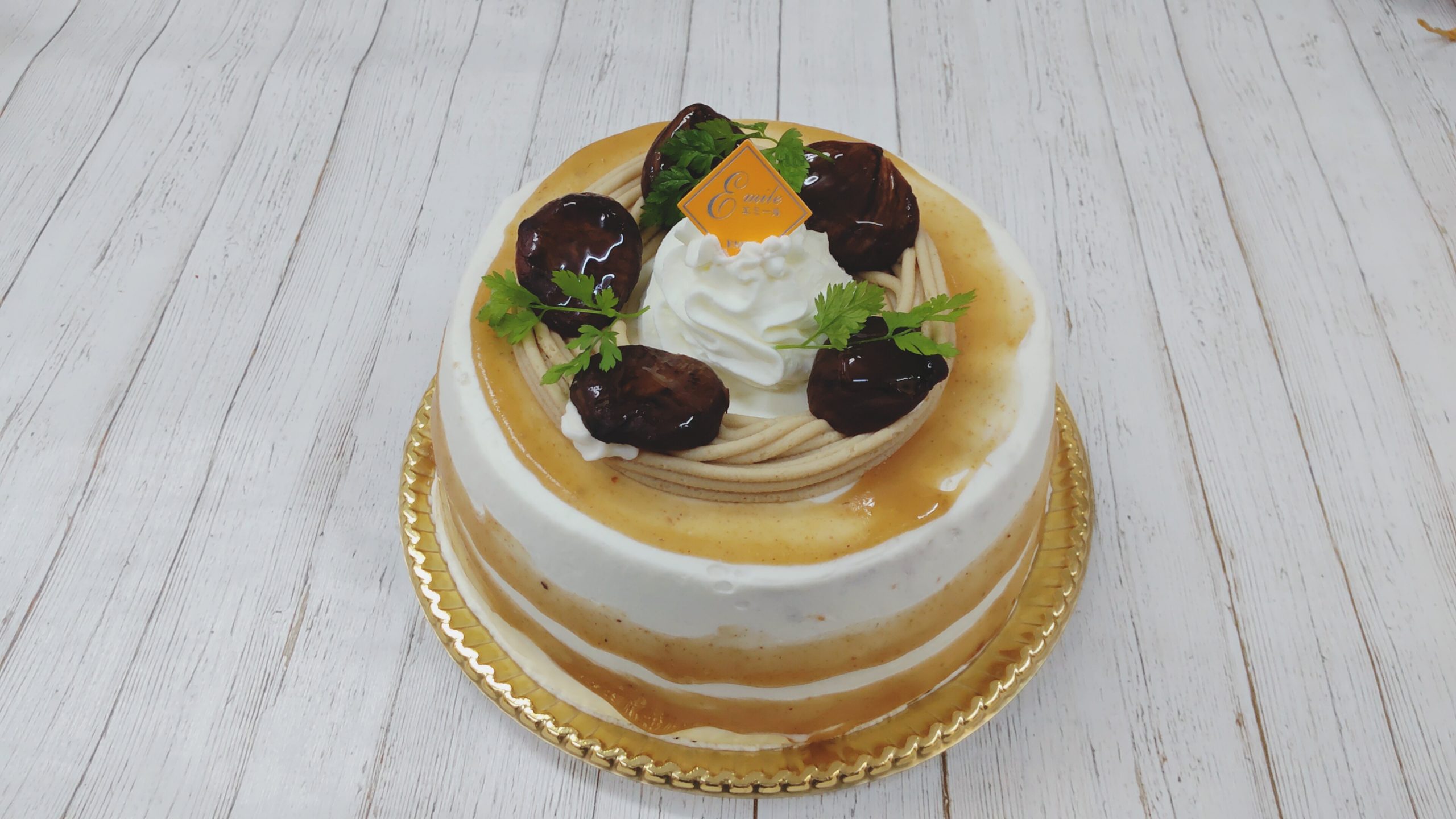 栗のシフォンケーキ